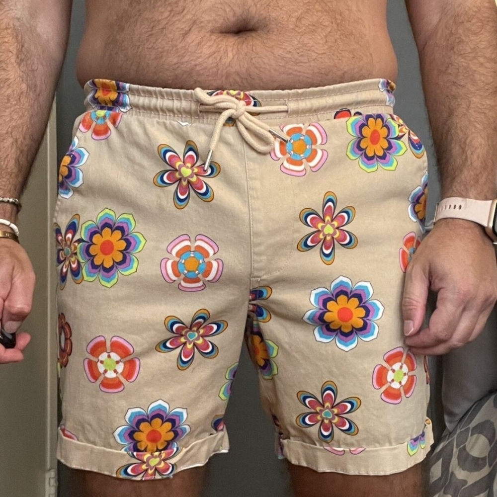 Forever 21 Mens Drawstring Shorts floral size M